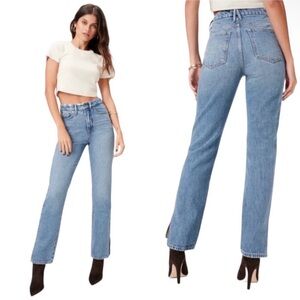 Good American Light Blue Straight Leg Jeans